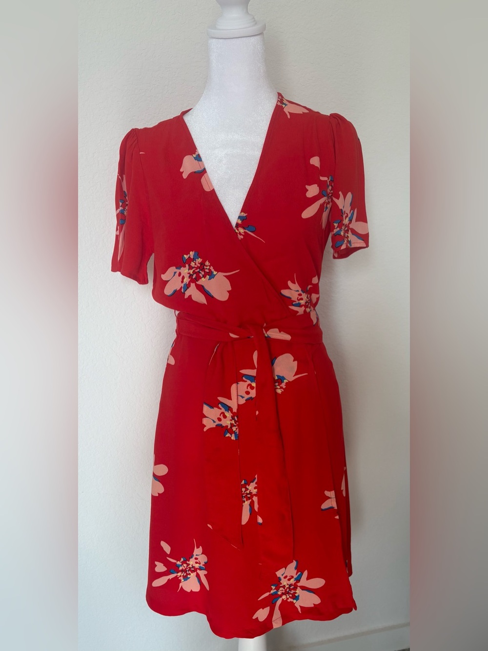 Chelsea28 Red Floral Wrap Dress